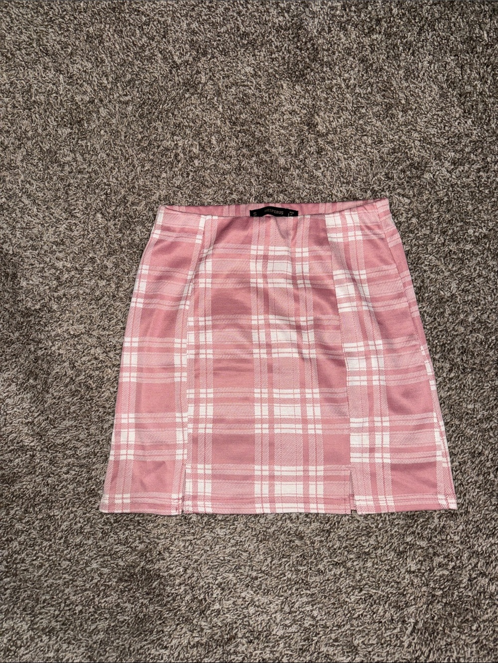 Pink Plaid A-Line Mini Skirt - Unbranded